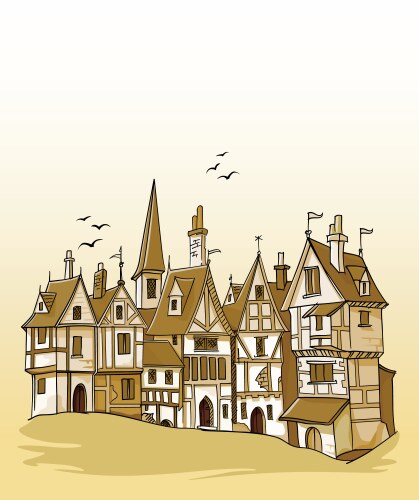 European architecture vector image