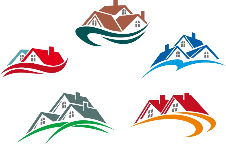 Real estate symbols vector image