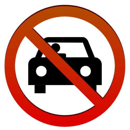 No car sign vector image