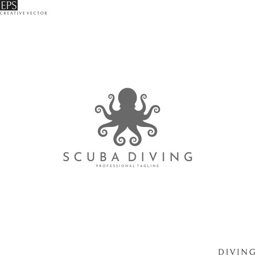 Octopus logo vector image