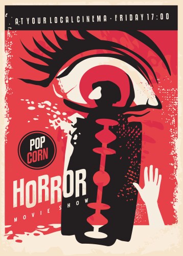 horror movie poster design vector image