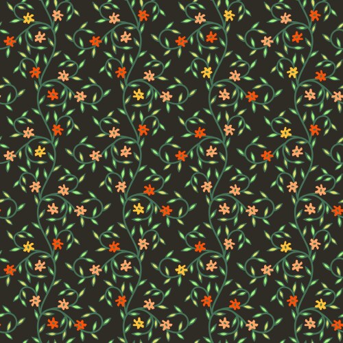 Floral textile vector image