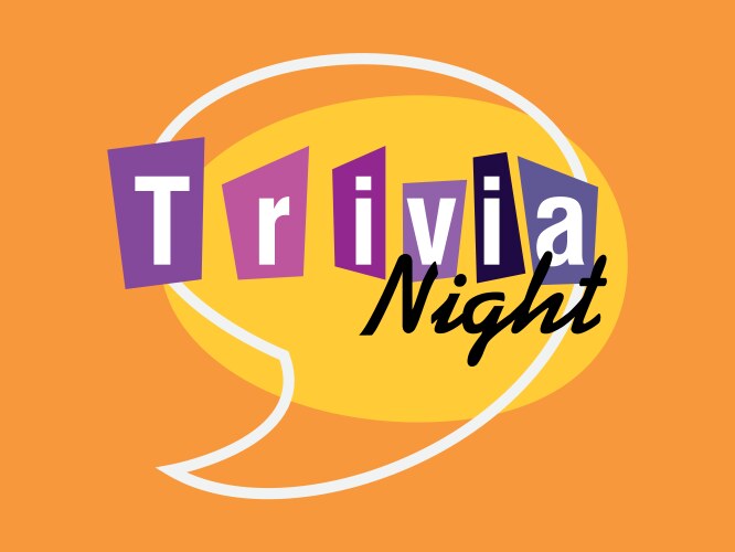 Trivia night design vector image