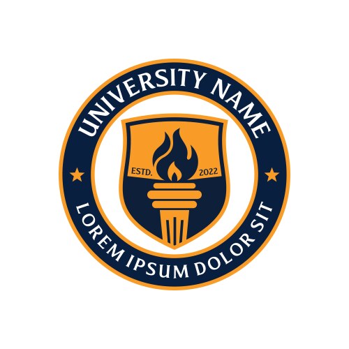 University logo design template vector image