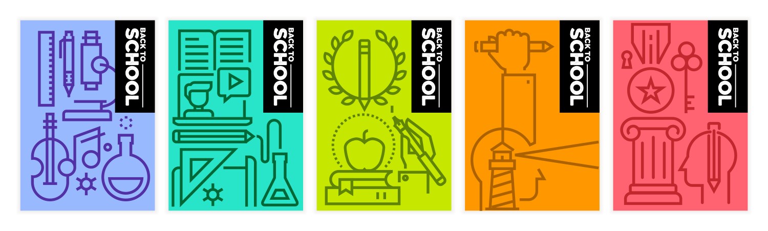 Back to school concepts vector image