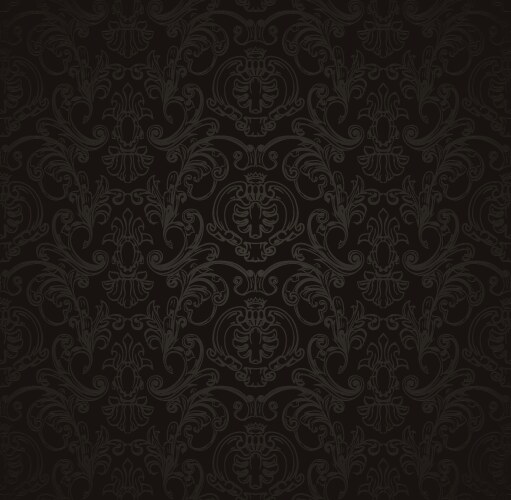 Black seamless wallpaper pattern vector image