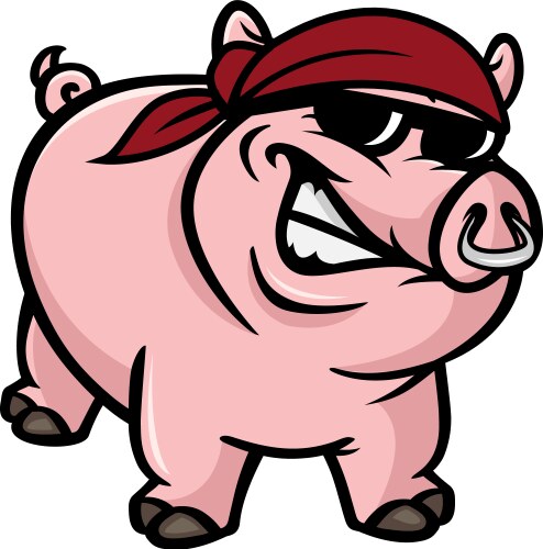 Hog wild vector image