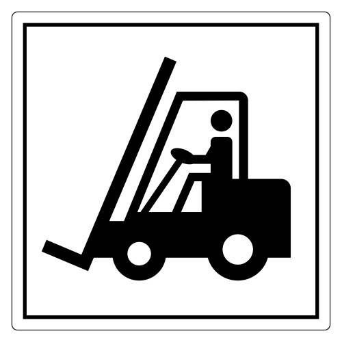 Forklift operator symbol for safety signage vector image