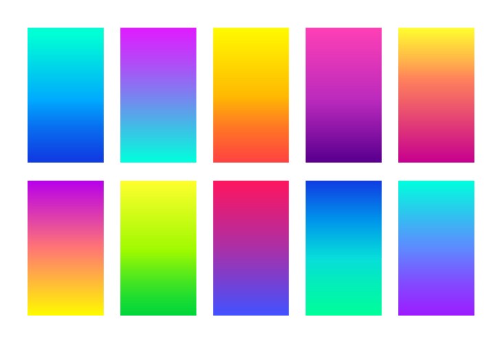 Gradient colorful backgrounds abstract vector image