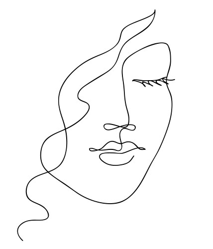 beautyfull girl face vector image