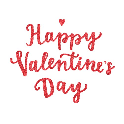 Happy valentines day hand drawn lettering vector image