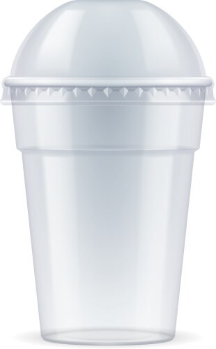 Plastic cup vector image