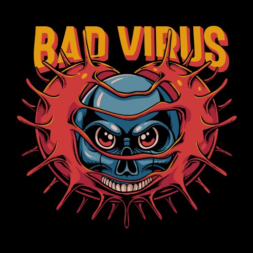 Bad virus vector image