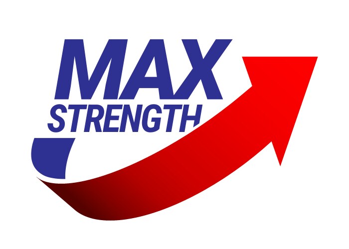 Maximum strength logo icon badge vector image