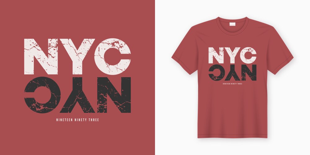 new york city stylish t-shirt and apparel design vector image