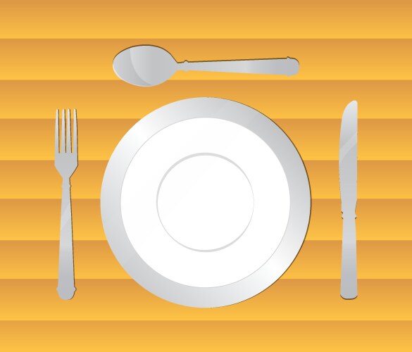 Dining table background vector image