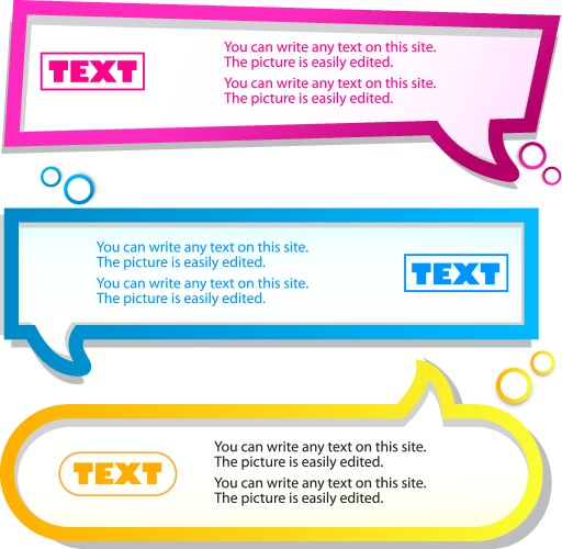 Colorful banner for text vector image