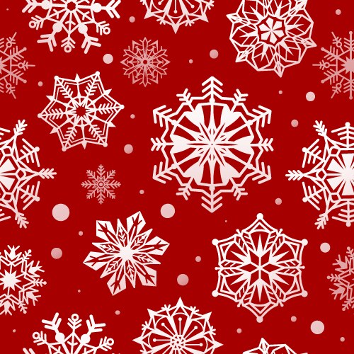 Snowflakes seamless pattern abstract christmas vector image