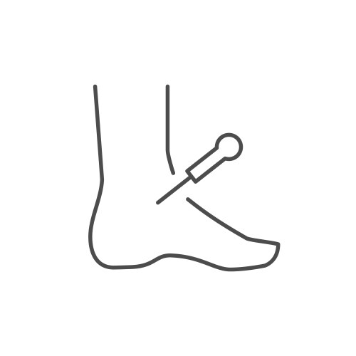 acupuncture of foot line icon vector image