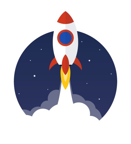 Rocket start vector image