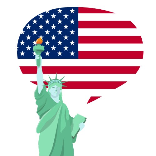 statue of liberty national monument in america vector image