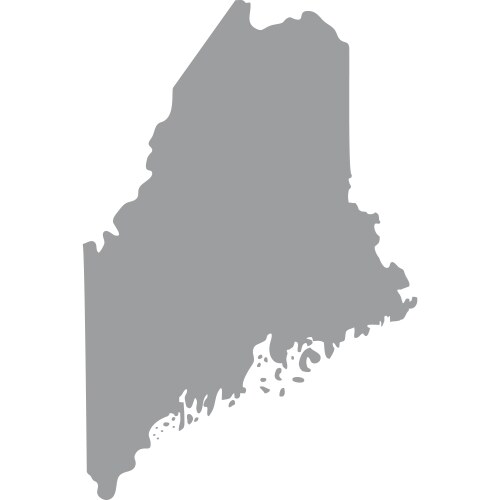 Map of the us state maine vector image