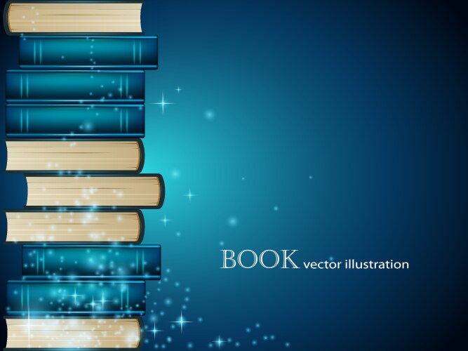 Book heap background vector image