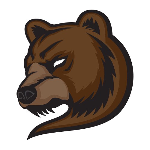 Angry bear sign vector image