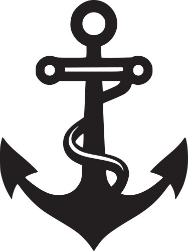 Anchor - minimalist and simple silhouette vector image