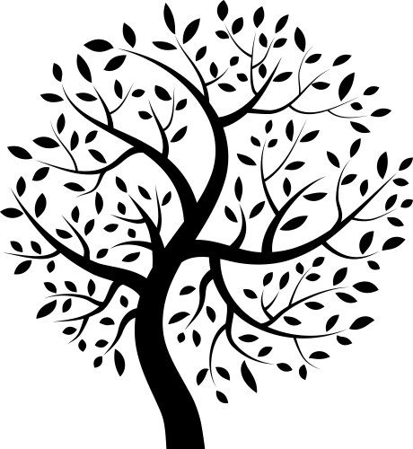 Black tree icon vector image