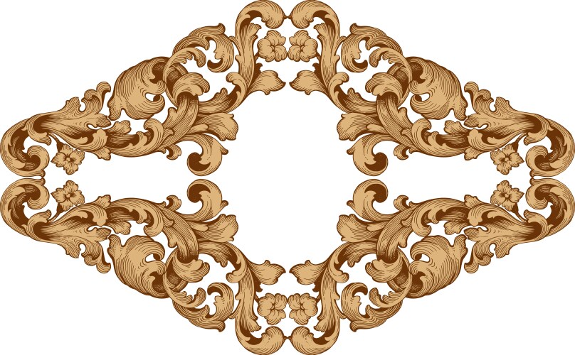 retro baroque decorations element vector image