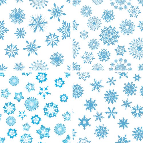 Snowflakes background vector image