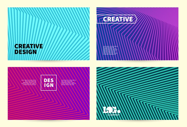 Modern covers design ultra line striped vector image