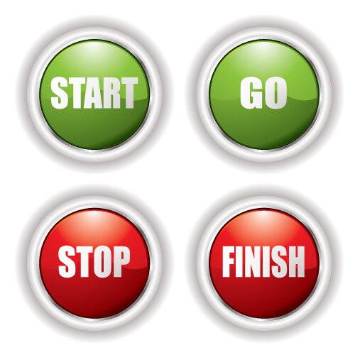 Stop start button vector image