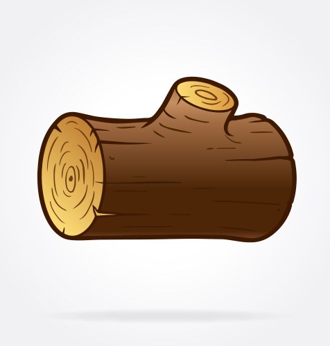 Simple cartoon log vector image