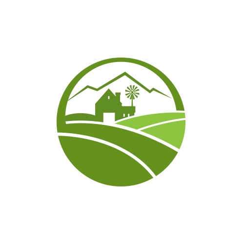 Agriculture farming logo vector image