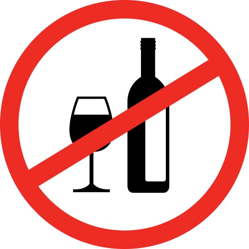 No drink sign vector image