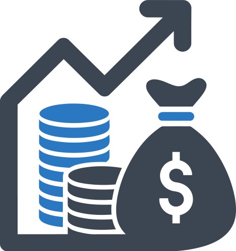 Economic growth icon vector image