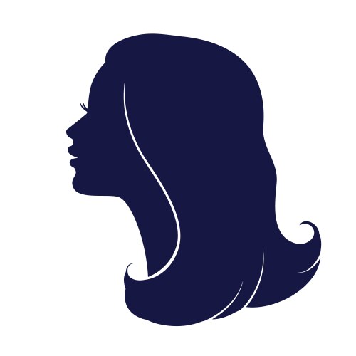 woman face profile female head silhouette vector image