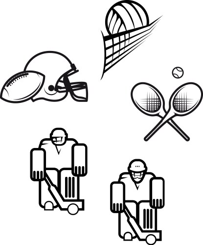 Sport symbols vector image