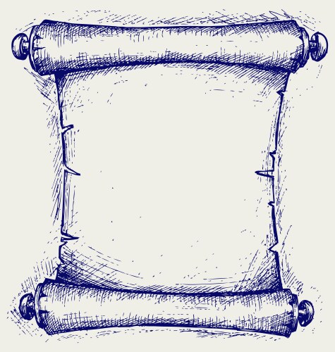 Old scroll vector image