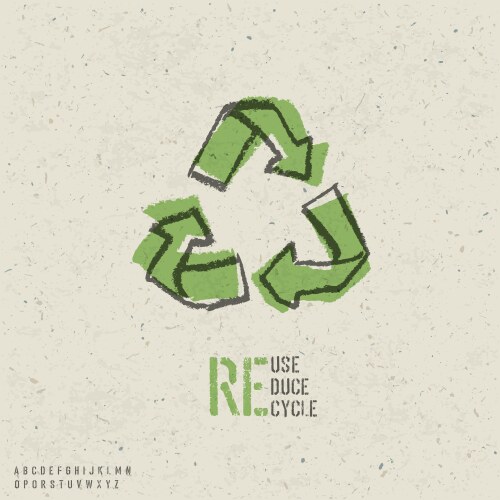 Reuse reduce recycle poster vector image