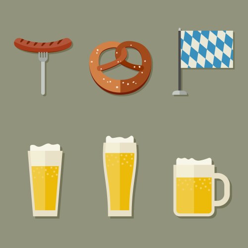 Beer icons vector image