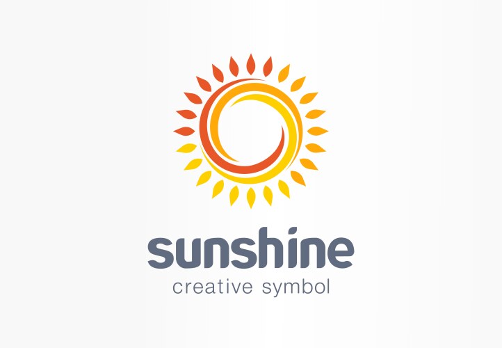 Sunshine creative symbol concept sunlight vector image