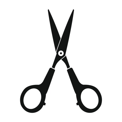 Scissors black simple icon vector image