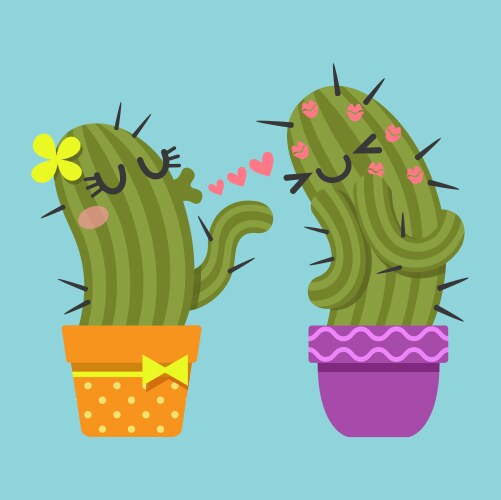 Blowkiss cactus vector image