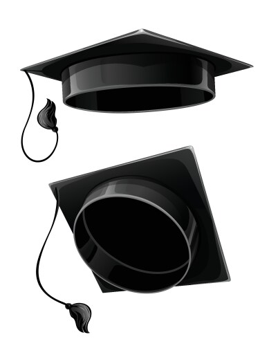 Isolated cap of university student vector image