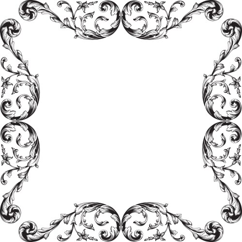 baroque ornament in victorian style vector image