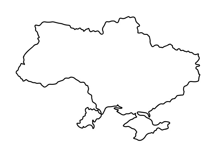 Map of ukraine - simple hand drawn sketch style vector image