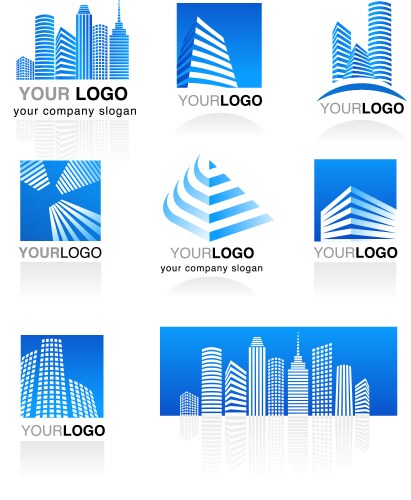 City real estate logo vector image